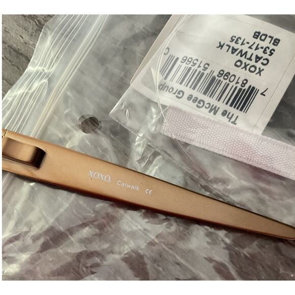 XOXO Catwalk EyeGlass Frames Rectangular Gold Wire Rims - Picture 8 of 8